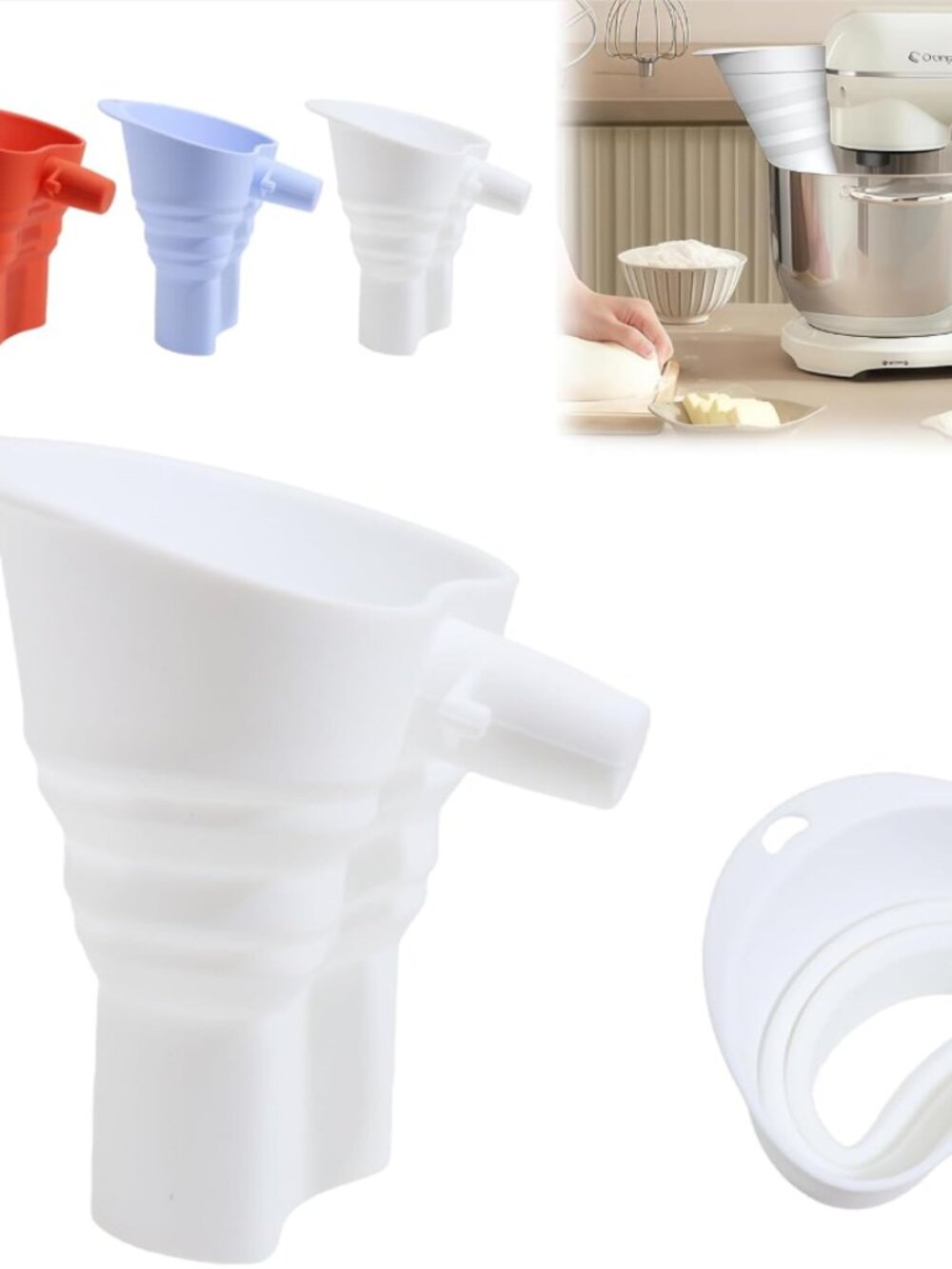 Flour Funnel Attachment for KitchenAid Mixer